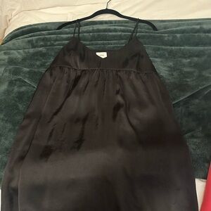 Aritiza Wilfred Black Satin mini Dress